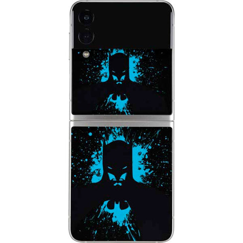 DC Comics Batman Blue Splash character shape Galaxy Z Flip3 5G Skin